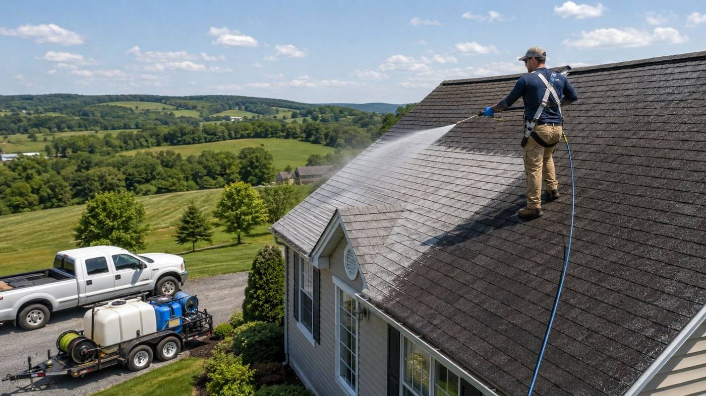Roof Soft Washing in Bedford, PA